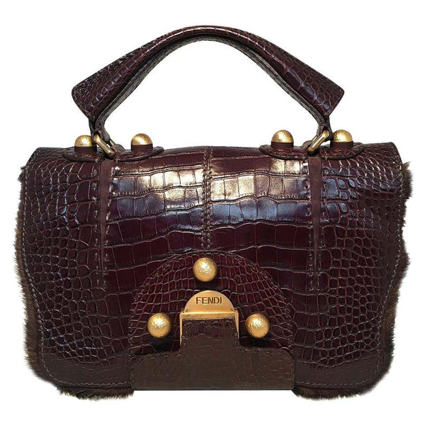 Fendi, Bags, Rare Vintage Fendi Crocodile Skin Baguette Bag
