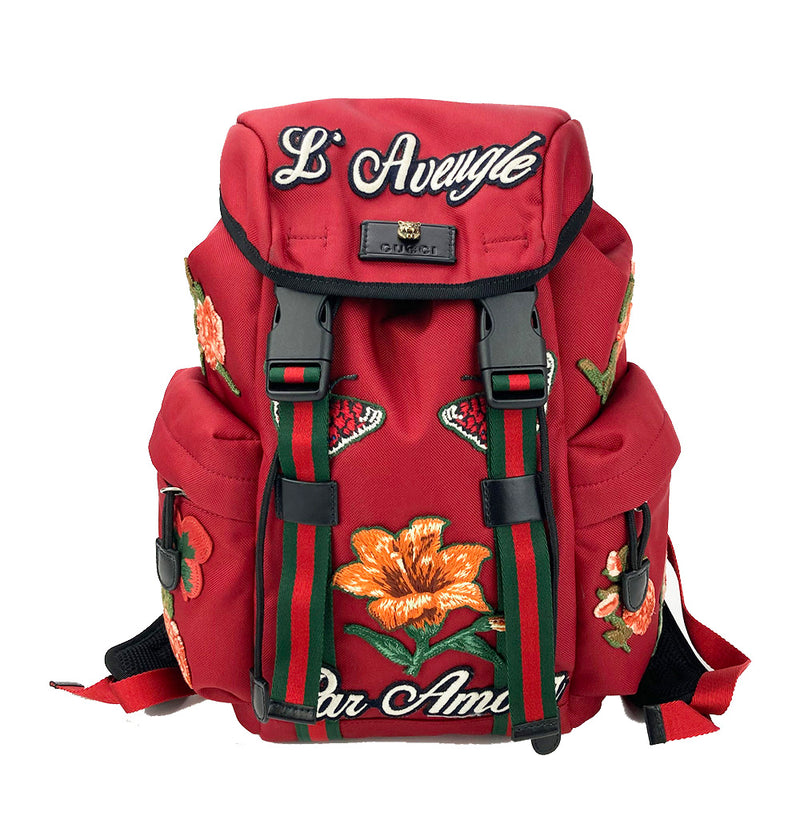 gucci schlafsack Gucci L'Aveugle Par Amour Techpack Backpack – Ladybag International