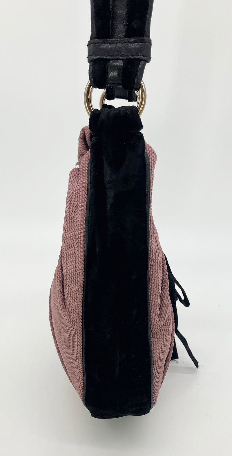 Yves Saint Laurent Mauve Canvas Rive Gauche Shoulder Bag