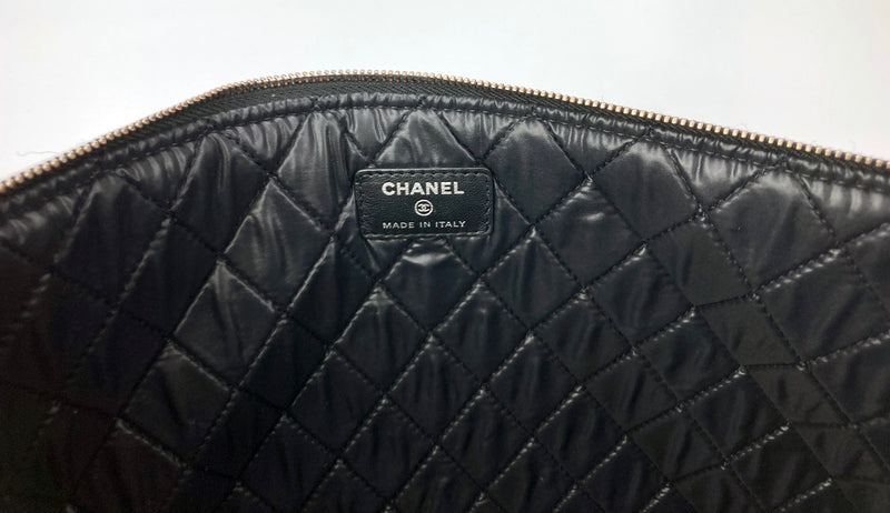 Chanel Tweed and Wool Zipped Pouch