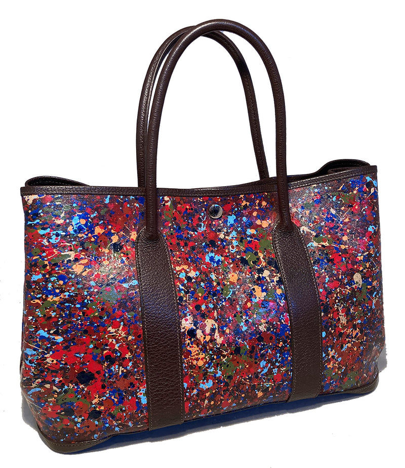Hermes Abstract Hand Painted Garden Party 35 Tote – Ladybag International