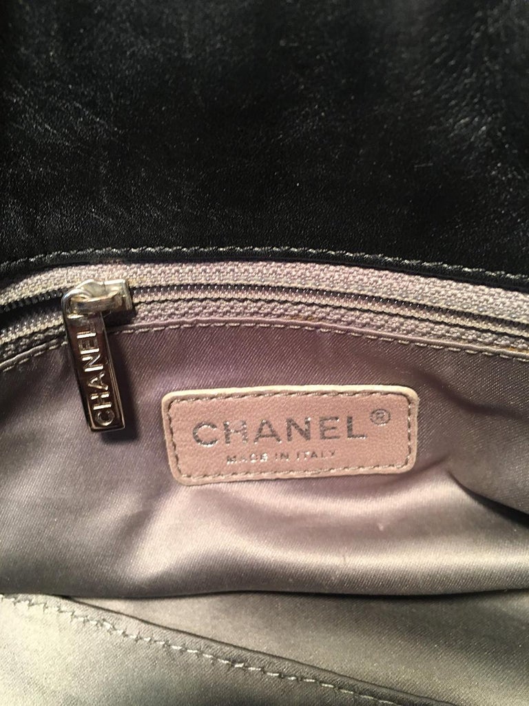 Chanel Quilted Black Leather Latch Front Tote Bag