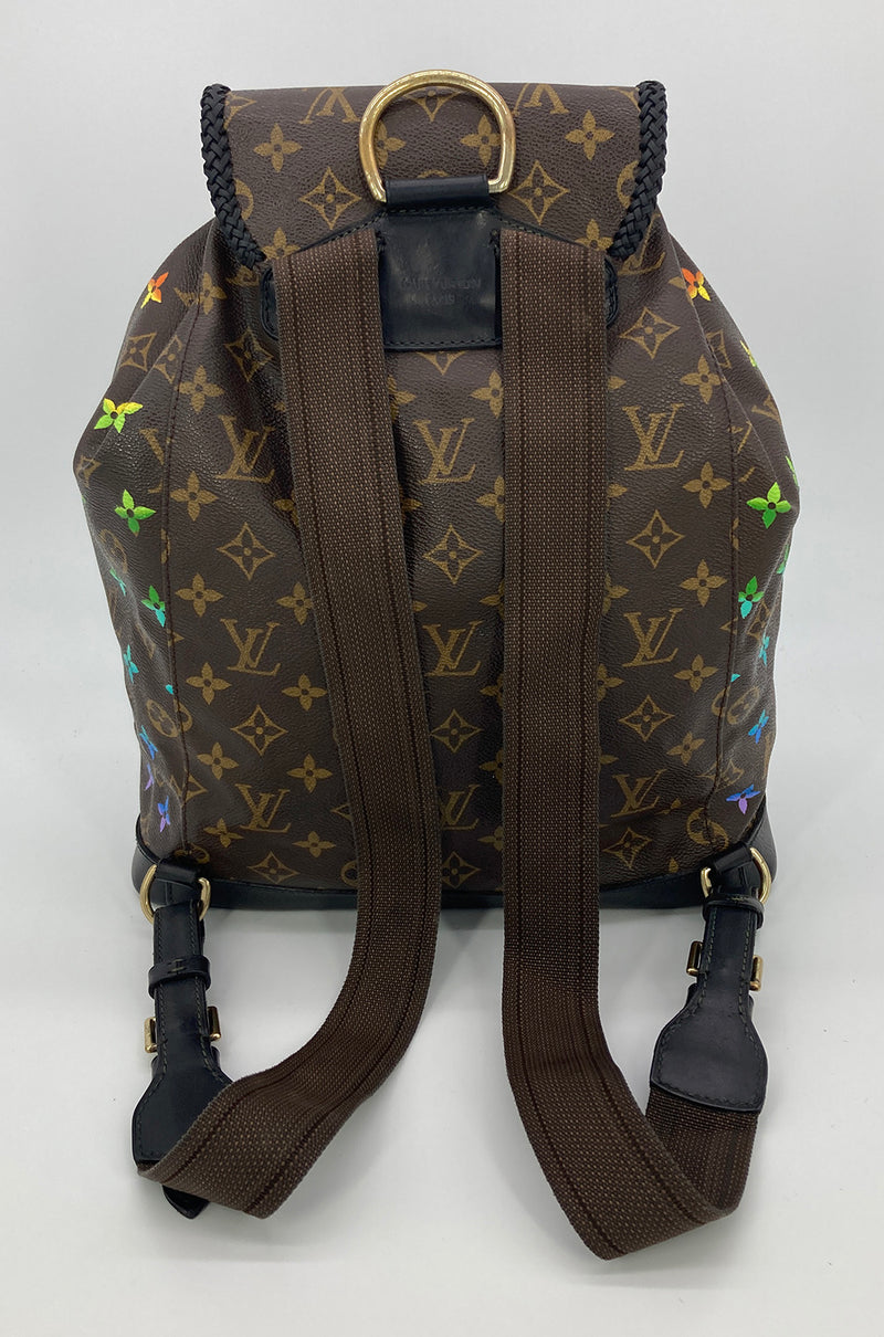 Montsouris vintage leather backpack Louis Vuitton Brown in Leather