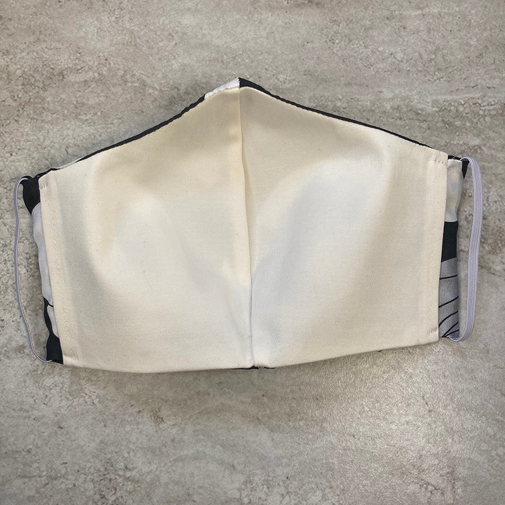 Chanel Black and White CC Logo Silk Scarf Face Mask Chanel Black and White CC Logo Silk Scarf Face Mask