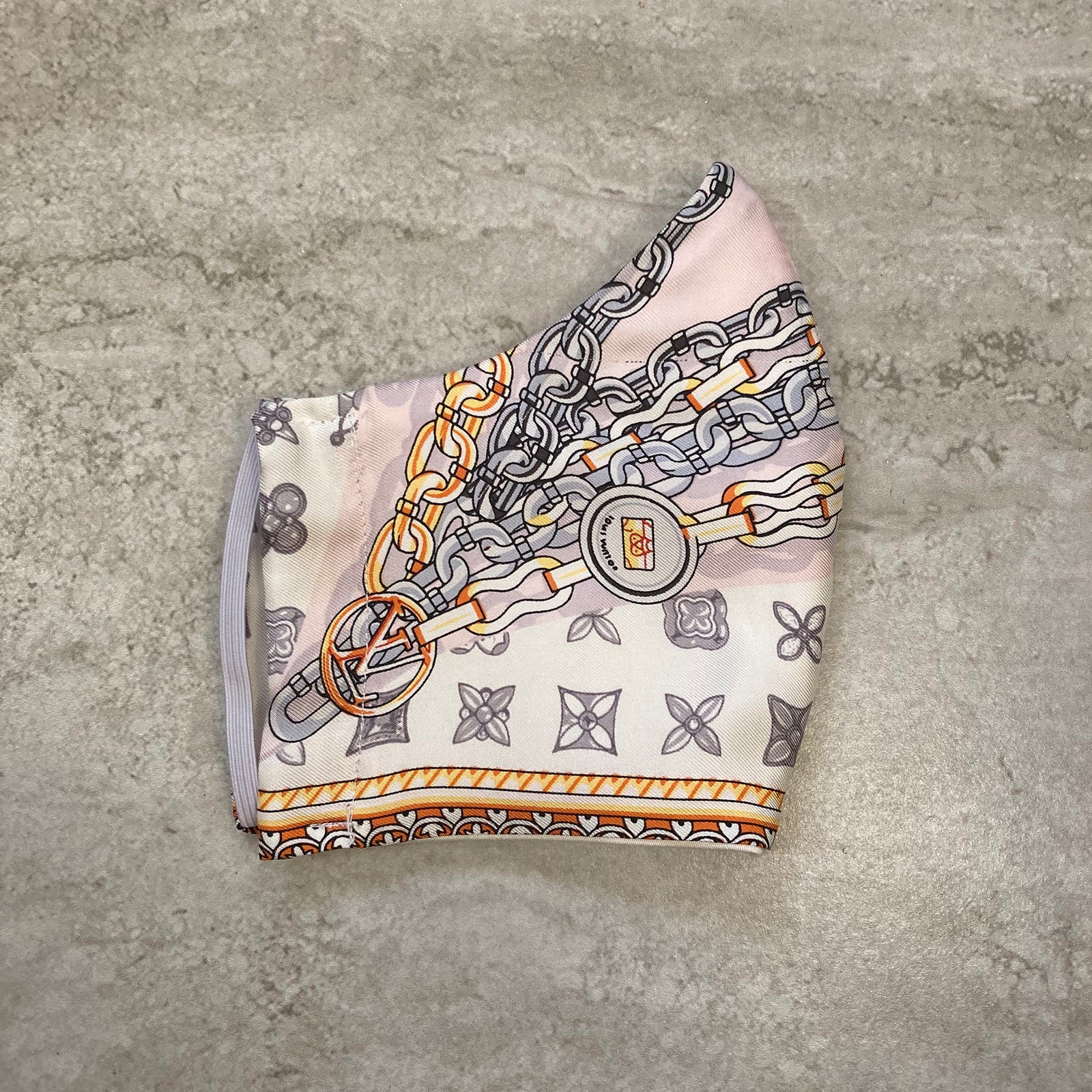 Louis Vuitton Chain Link Silk Scarf Face Mask – Ladybag