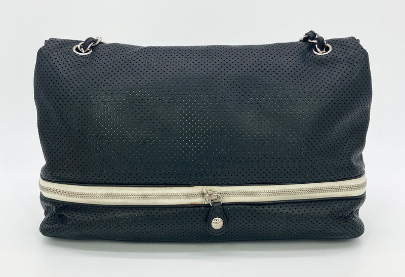 Chanel Perforated Drill Flap Bag - Black Shoulder Bags, Handbags