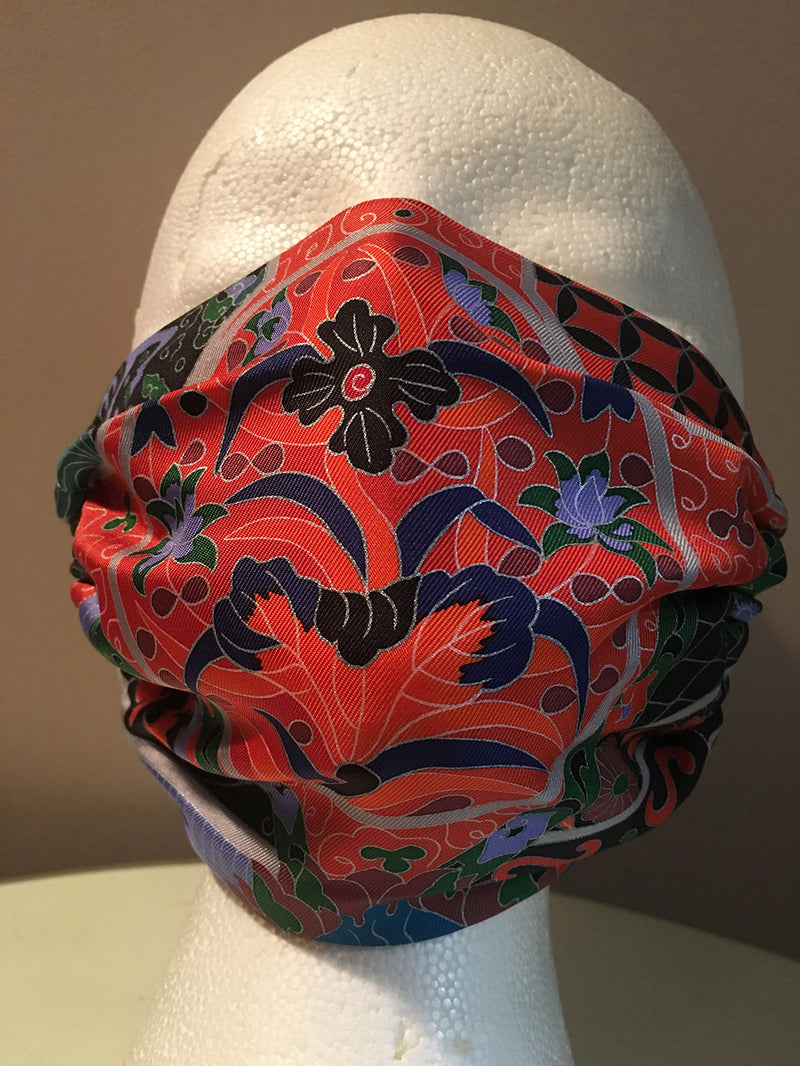 Handmade Hermes Collections Imperiales Silk Scarf Surgical Face Mask