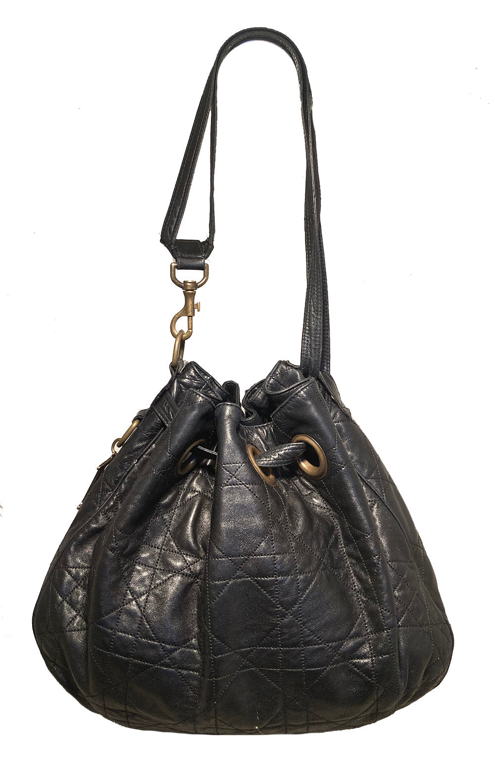 Christian buy Dior Black leather Shoulder Bag