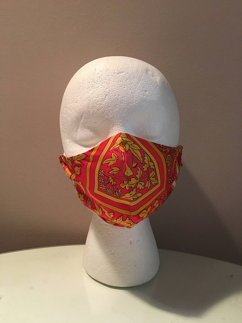 Handmade Vintage Hermes Joyaux de L'ete Silk Scarf Mask