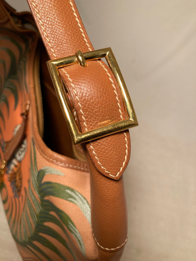 Vintage Hermes Trim Bag with Hand Painted Tiger – Ladybag International