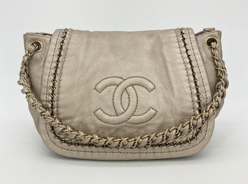 Chanel Champagne Timeless Accordion Flap Bag