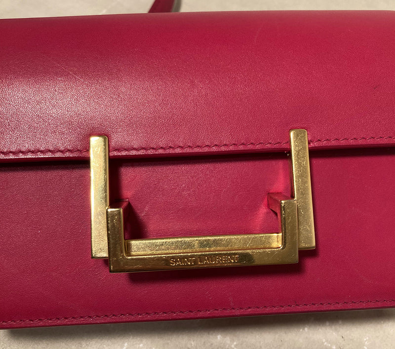 Yves Saint Laurent Pink Leather Small Lulu Bag