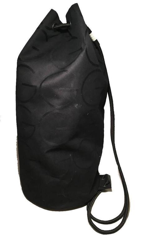 RARE Gucci Black Canvas Sling Backpack Bag