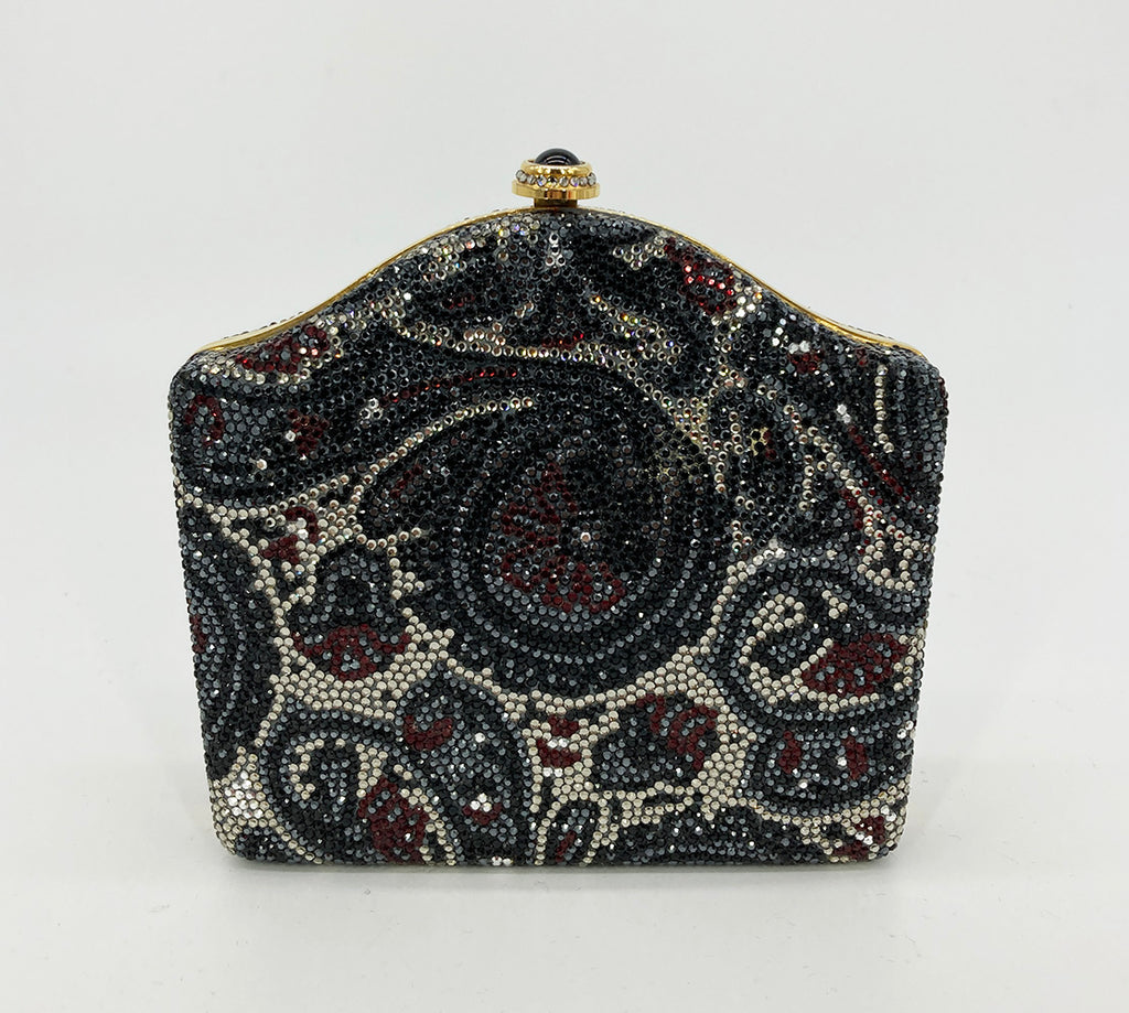 Judith Leiber Vintage Gray Paisley Minaudiere For Sale at 1stDibs