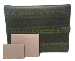 NWOT Bottega Veneta Green Lizard IPad Case with Box