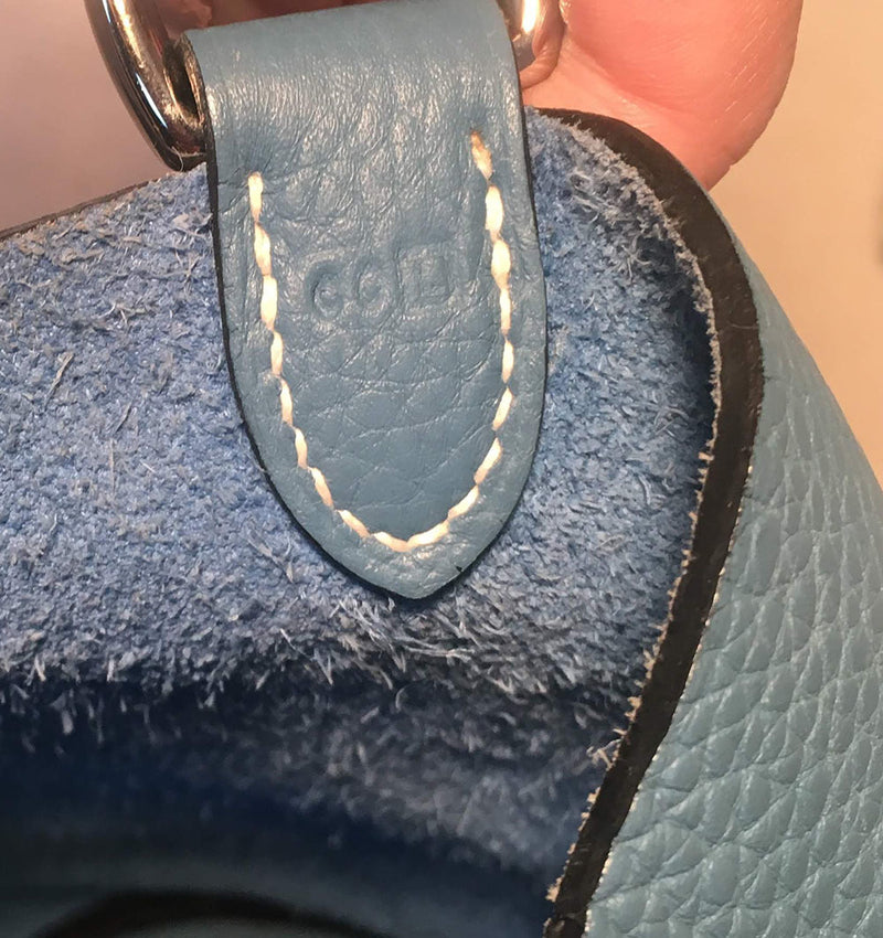 Hermes Mangeoire Blue Jean Taurillon Clemence Leather Rope Handle Buck –  Ladybag International