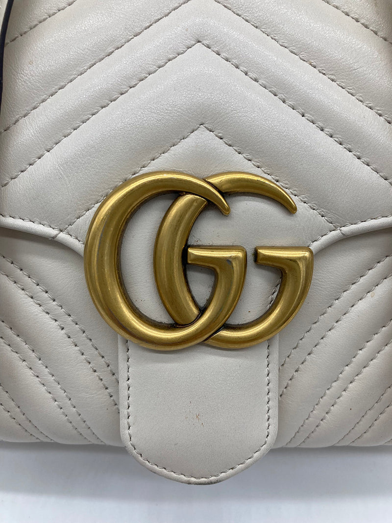 Gucci GG Marmont Matelasse Top Handle Flap Bag