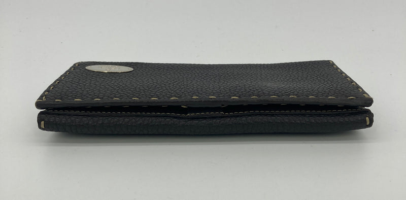 Fendi Dark Brown Selleria Leather Continental Wallet