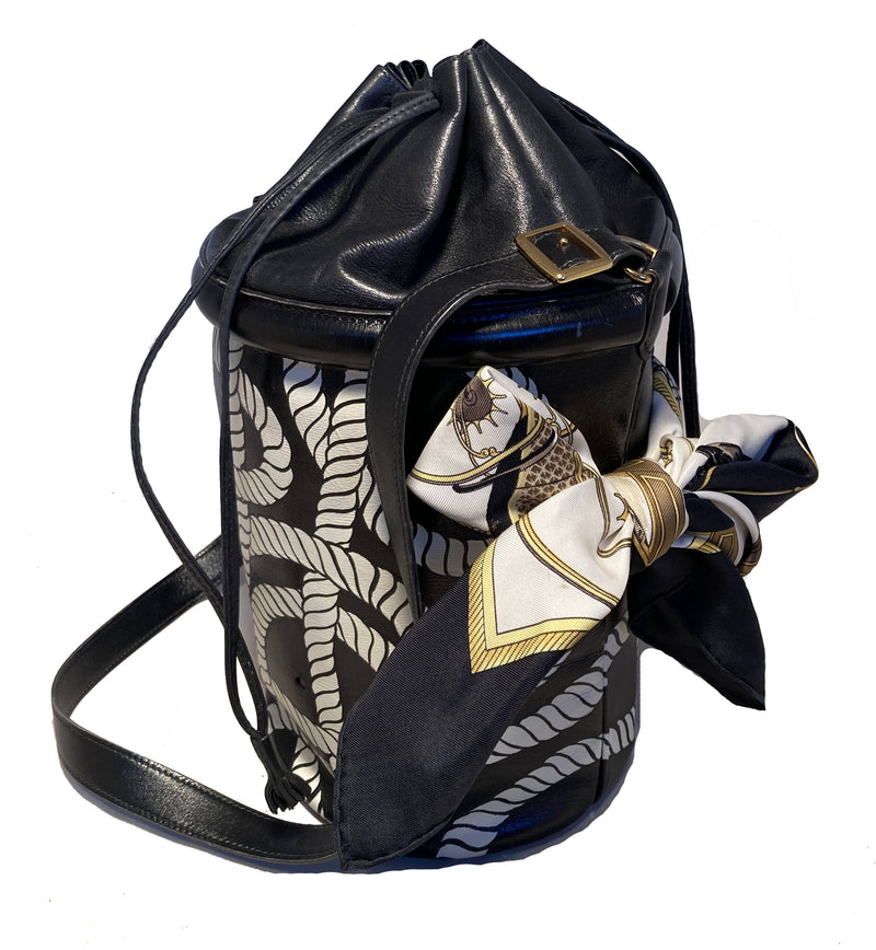 Hermes Vintage Drawstring Bucket Bag Hand Painted – Ladybag